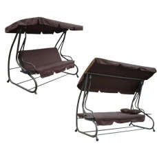 Качеля садова Bonro Garden коричнева 4 місна 230 см ширина