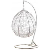 Підвісне крісло-гойдалка кокон Bonro 329 L (біло-сіре)