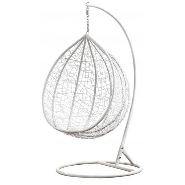 Подвесное кресло-качалка кокон Bonro 329 L (бело-серое)