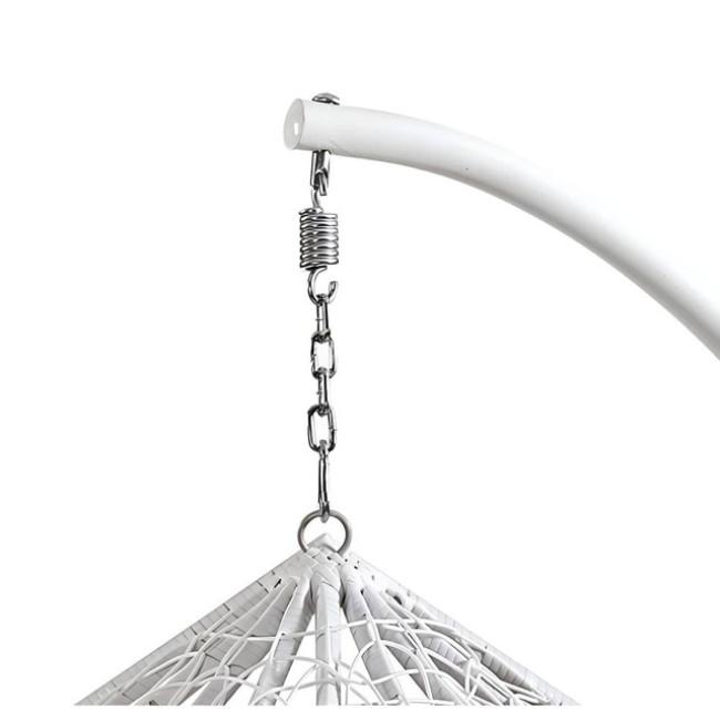 Подвесное кресло-качалка кокон Bonro 329 L (бело-серое)