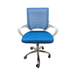 Крісло офісне Bonro 619 біло-синє