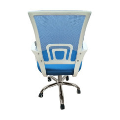 Крісло офісне Bonro 619 біло-синє