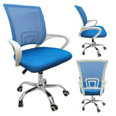 Кресло офисное Bonro 619 бело-синее