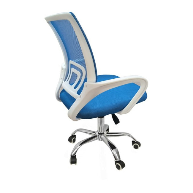 Крісло офісне Bonro 619 біло-синє