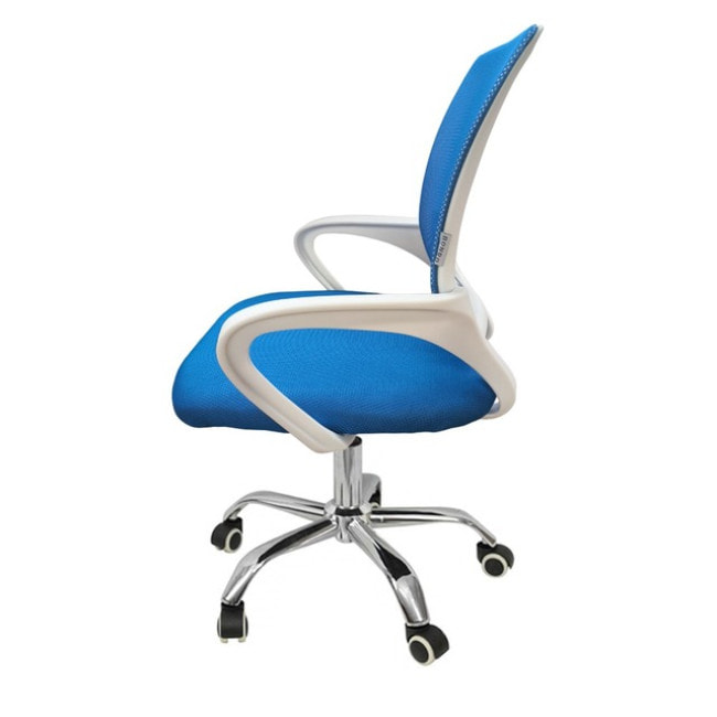 Крісло офісне Bonro 619 біло-синє