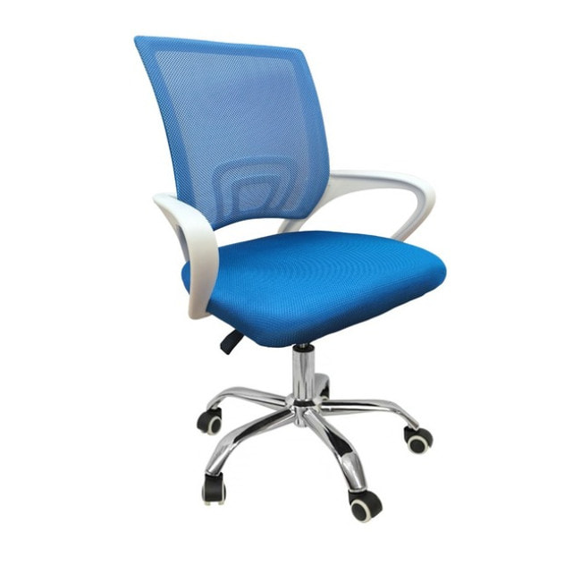 Крісло офісне Bonro 619 біло-синє