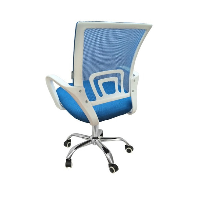 Крісло офісне Bonro 619 біло-синє
