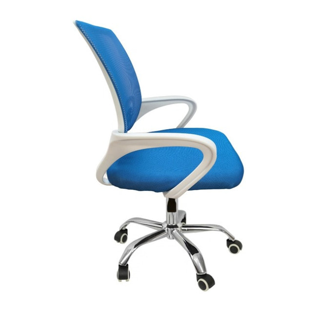 Крісло офісне Bonro 619 біло-синє