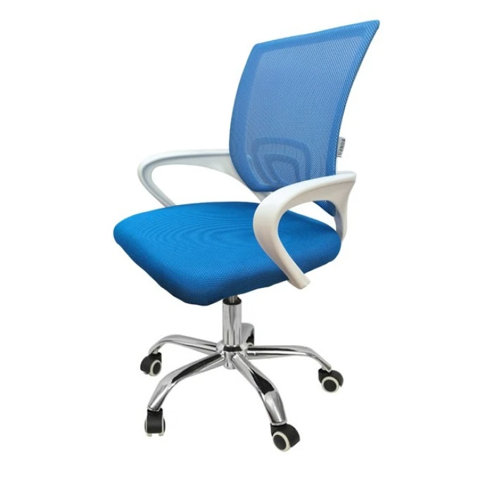 Кресло офисное Bonro 619 бело-синее