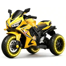Детский электромотоцикл SPOKO SP-518 желтый (подсветка колес)