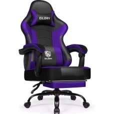 Геймерское кресло с подставкой для ног Bonro Glory DC-203 фиолетовое