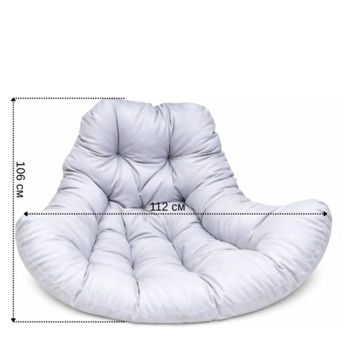 Подушка для крісла кокона з підголівником Bonro B-330 світло-сіра