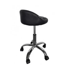 Крісло табурет на колесах зі спинкою кругле Bonro B-498 чорне