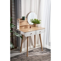 Туалетный столик с круглым зеркалом Bonro B063