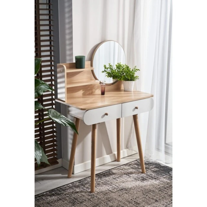 Туалетный столик с круглым зеркалом Bonro B063