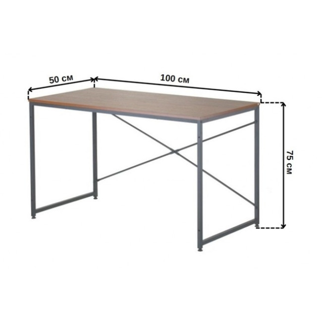 Стол письменный металлический лофт 100 см Bonro B-001