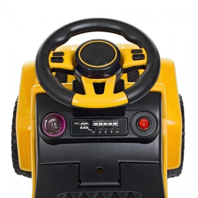 Каталка-толокар Spoko SP-219 2в1 з батьківською ручкою жовтий