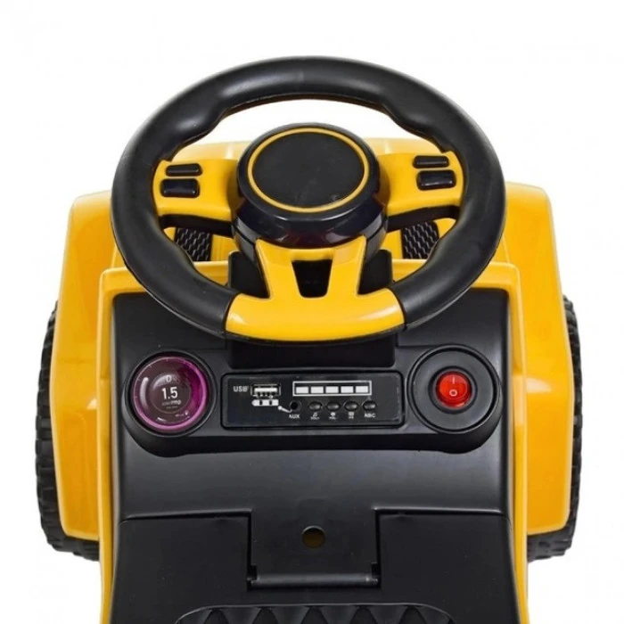 Каталка-толокар Spoko SP-219 2в1 з батьківською ручкою жовтий