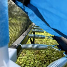 Батут для дітей кімнатний з сіткою Atleto 160 см синій KRB03