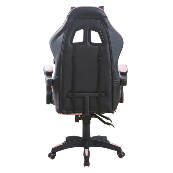 Кресло геймерское Bonro B-810 розовое с подставкой для ног