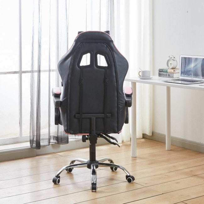 Крісло геймерське Bonro B-810 рожеве з підставкою для ніг