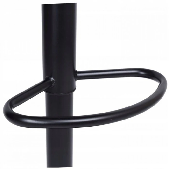 Барный стул со спинкой Bonro B-087 серый велюр с черным основанием.