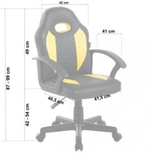 Крісло офісне геймерське Bonro B-043 жовте