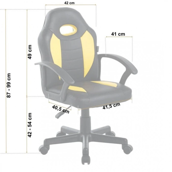 Крісло офісне геймерське Bonro B-043 жовте