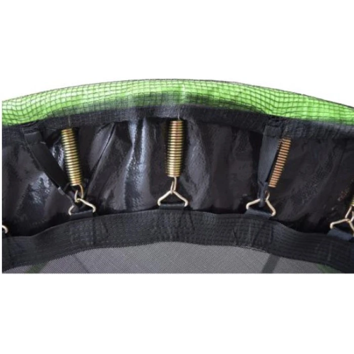 Батут дитячий з сіткою та драбинкою 252 см Atleto зелений