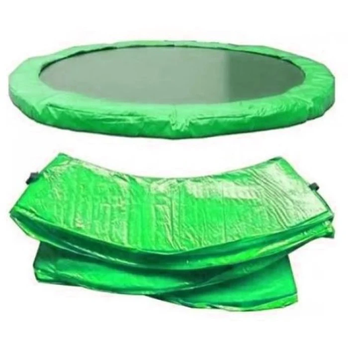 Батут дитячий з сіткою та драбинкою 252 см Atleto зелений