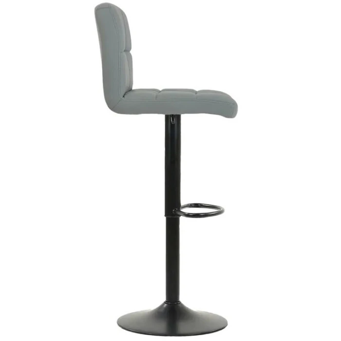 Барний стілець зі спинкою Bonro B-0106 сірий з чорною основою