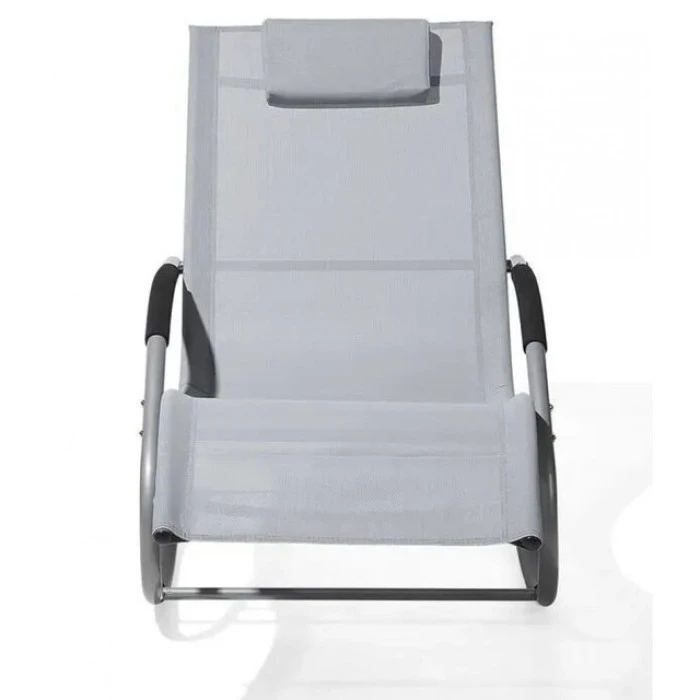 Шезлонг лежак гойдалка Bonro BG-01 сірий