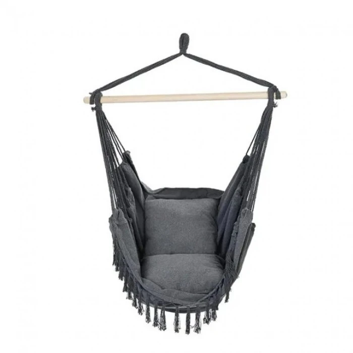 Крісло підвісне бразилійське гойдалка гамак Bonro B-093 чорний 120 кг