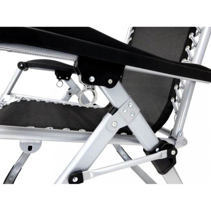 Шезлонг лежак Bonro BG-006 чорний + кишеня