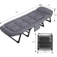 Шезлонг лежак кровать раскладная Bonro B2002-4 темно-зеленый