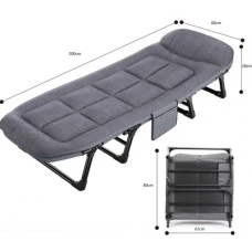 Шезлонг лежак кровать раскладная Bonro B2002-4 темно-зеленый