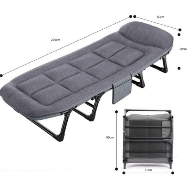 Шезлонг лежак кровать раскладная Bonro B2002-4 темно-зеленый