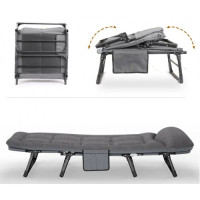 Шезлонг лежак кровать раскладная Bonro B2002-4 темно-зеленый