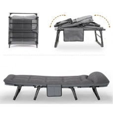 Шезлонг лежак кровать раскладная Bonro B2002-4 темно-зеленый