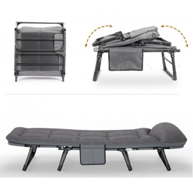 Шезлонг лежак кровать раскладная Bonro B2002-4 темно-зеленый