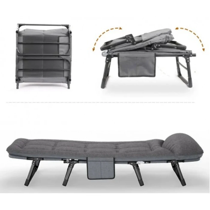 Шезлонг лежак ліжко розкладне Bonro B2002-4 темно-зелений