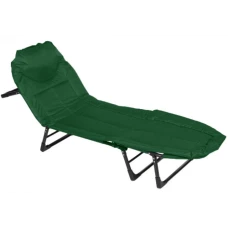 Шезлонг лежак кровать раскладная Bonro B2002-4 темно-зеленый