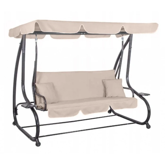 Качеля садовая Bonro Garden BW-002 бежевая 3 местная