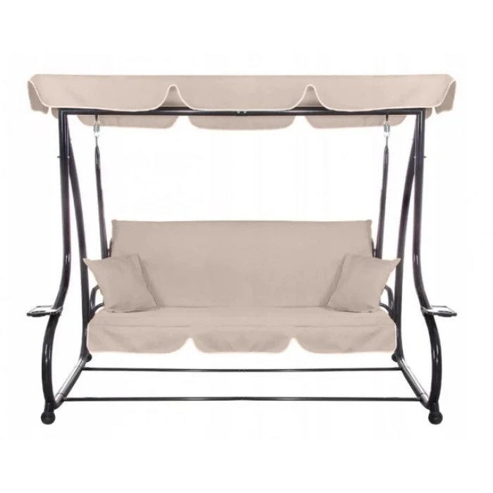 Качеля садовая Bonro Garden BW-002 бежевая 3 местная