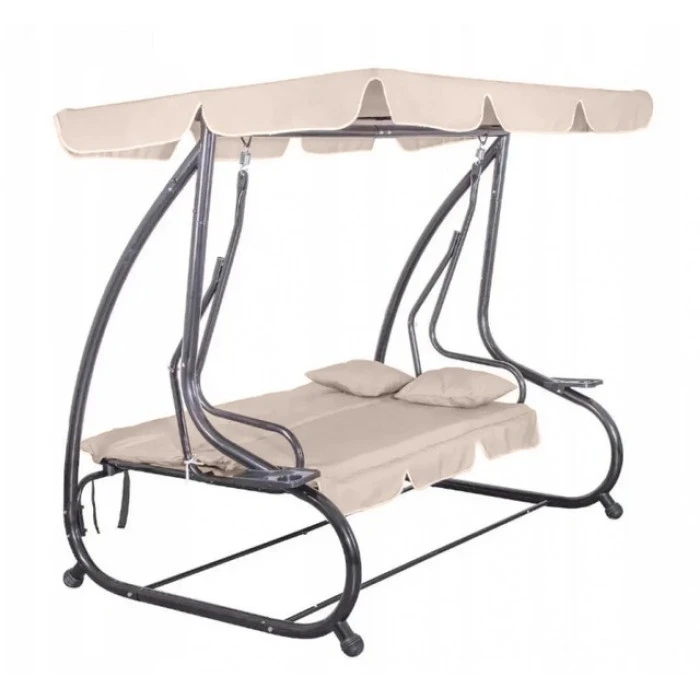 Качеля садовая Bonro Garden BW-002 бежевая 3 местная