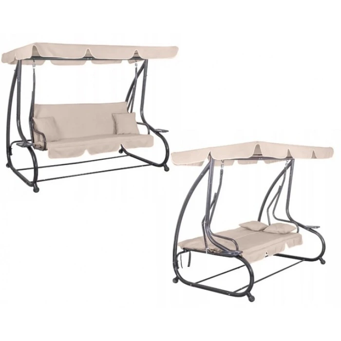 Качеля садовая Bonro Garden BW-002 бежевая 3 местная