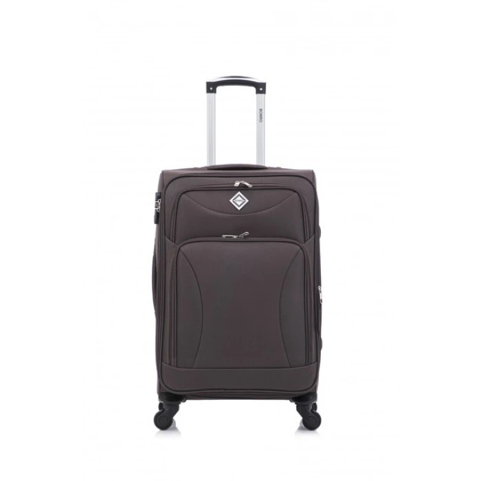 Набір тканинних валіз 2 шт Bonro Tourist велика середня коричневий