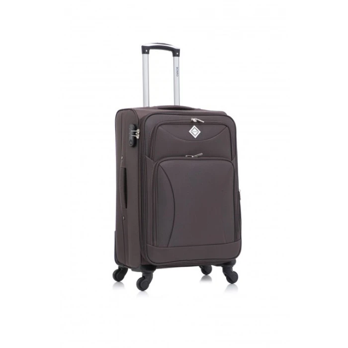 Набір тканинних валіз 2 шт Bonro Tourist велика середня коричневий