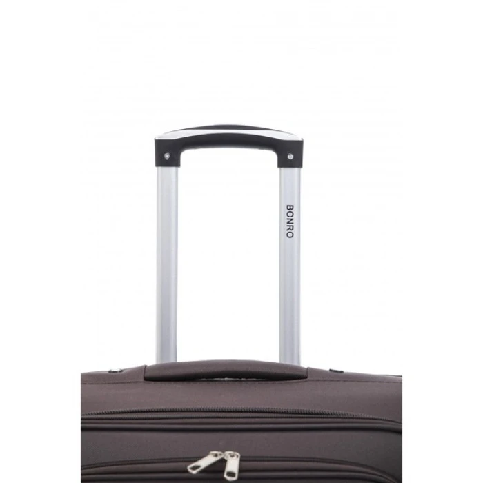 Набір тканинних валіз 2 шт Bonro Tourist велика середня коричневий