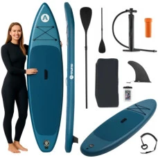 SUP-доска надувная для плавания Atleto 350 см лагуна + сиденье